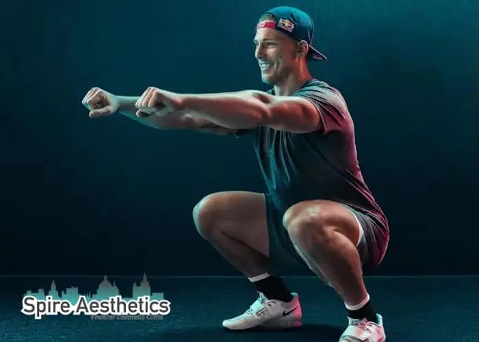 Image of man build leg muscle Lyndhurst through exercise